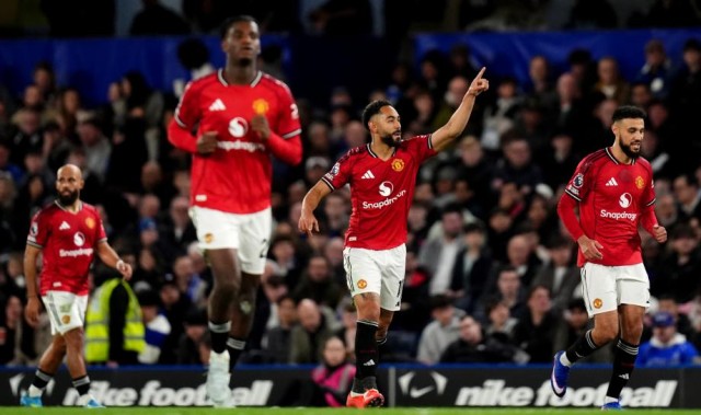 英超-B费助攻库尼亚破门 曼联1-0送切尔西4连败